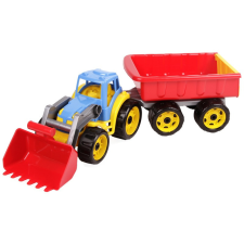 Műanyag traktor utánfutóval - 65 cm, többféle autópálya és játékautó