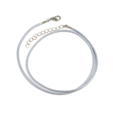  Műbőr nyaklánc kapoccsal - hamuszürke nyaklánc