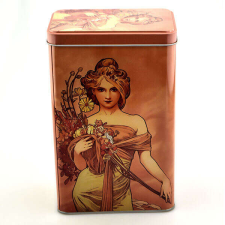 Mucha szögletes fémdoboz - 19x7,5x12 cm papírárú, csomagoló és tárolóeszköz