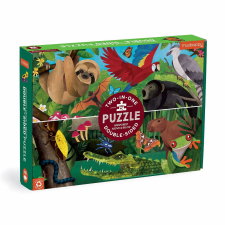 Mudpuppy Kétoldalas puzzle Esőerdő föld felett és földön 100 db puzzle, kirakós