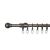 MŰFÉM FÉM KARNIS SZETT 160CM EGYSOROS 16MM EZÜST GÖMB VÉG