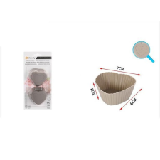 MUFFIN FORMA SZÍV SZILIKON 7X6X3CM 6DB/CSOM konyhai eszköz