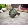  Műgyanta préselt virágos kócos százszorszép gyűrű