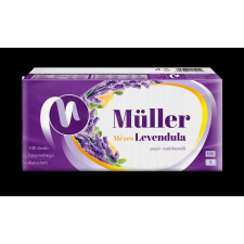 Müller Müller papírzsebkendő 100 db Mézes Levendula 3 rétegű higiéniai papíráru