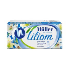 Müller Papírzsebkendő 3 rétegű 100 db/csomag Liliom illatmentes (MÜLLER_42529) higiéniai papíráru