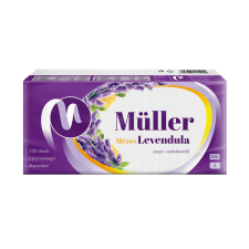 Müller Papírzsebkendő 3 rétegű 100 db/csomag mézes levendula higiéniai papíráru