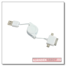  "Multi charge" adapter, fehér mobiltelefon kellék