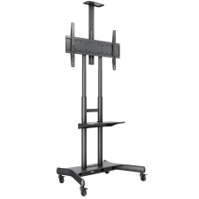 Multibrackets 7350073734627 M Public Floorstand Basic 180 polccal és kameratartóval fekete tv állvány és fali konzol