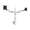  MULTIBRACKETS Asztali konzol (2 képernyős), M VESA Deskmount Officeline Dual White (15-30", max.VESA: 100×100 mm, 8 kg)
