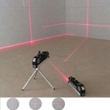 Multifunkciós szintező lézer, mérőszalag, tripod állvánnyal mérőműszer