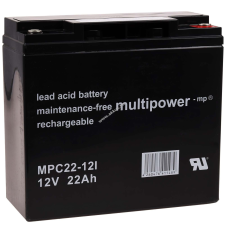 Multipower Ólom akku 12V 22Ah (Multipower) típus MP22-12C ciklusálló, ciklikus elektromos tápegység