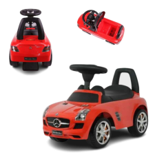 Multistore MS Mercedes-Benz SLS AMG Bébitaxi multimédiás kormánnyal - piros lábbal hajtható járgány