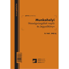 Munkahelyi ittasságvizsgálati napló és jegyzőkönyv A/5 álló nyomtatvány