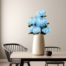  Műnövény dekoráció - krizantém - kék - 12 x 58 cm dekoráció