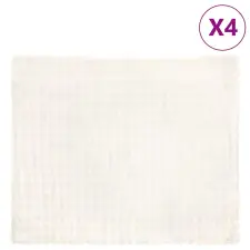 Műnyúl szőrmés takaró 4 pcs Fehér 220 x 240 cm Poliészter lakástextília