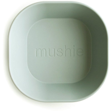 MUSHIE Square Dinnerware Bowl tál Sage 2 db babaétkészlet