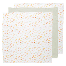 Muszlin pelenka bambuszal 70 × 70 cm 3 drb Bebe-jou Rainbow Sky mosható pelenka