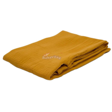  Muszlin takaró dupla 75x100 mustár babaágynemű, babapléd