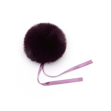  Műszőrme pompom, 11cm - Sötét lila rövidáru