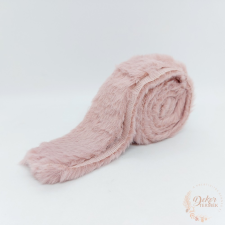  Műszőrme szalag - mályva - 2x4x110 cm dekorációs kellék