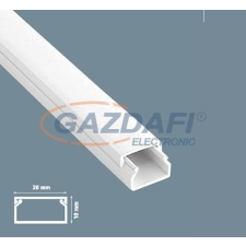 MUTLUSAN műanyag kábelcsatorna, 20x10mm, 2m, pattintható fedéllel villanyszerelés