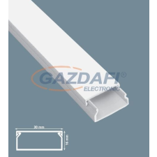 MUTLUSAN műanyag kábelcsatorna, 30x16mm, 2m, pattintható fedéllel villanyszerelés