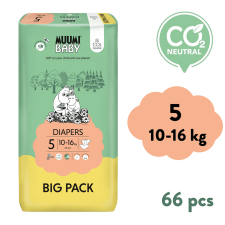 MUUMI BABY Big Pack méret 5 MAXI+ (10-16 kg), 66 db pelenka