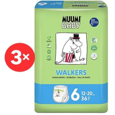 MUUMI BABY Walkers Junior 6-os méret - havi EKO bugyipelenka csomag (108 db) pelenka