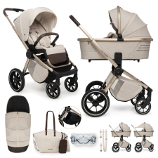 MUUVO Kombinált babakocsi Quick Boho Brown szett 2in1 babakocsi