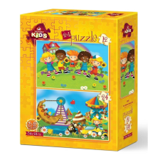 Művészeti Puzzle Gyerekek Játszanak puzzle, kirakós