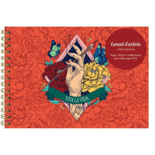Művészeti rajztömb Clairefontaine Frida Kahlo A/5 30 lap 180g, spirálos, fekvő füzet