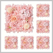  Művirág dekorációs falpanel 6 db pink BH135643 dekoráció