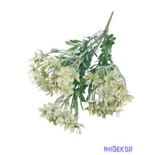  Műzöld csokor 36cm - Fehér dekorációs kellék