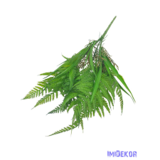  Műzöld leveles csokor 42cm 3374 - Sötét Zöld dekorációs kellék