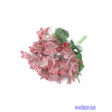  Műzöld művirágos hortenzia bokor 35cm - Bordó dekorációs kellék