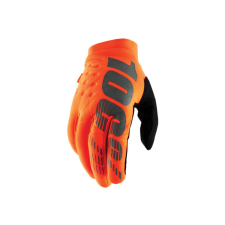 MX gyerek kesztyű 100% Brisker neon narancssárga/fekete XL motoros kesztyű