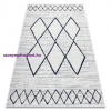 My carpet company kft Fonott sizal color szőnyeg 47272/396 Rombusz Négyzetek Fehér 160x230 cm
