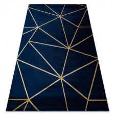My carpet company kft Kizárólagos EMERALD szőnyeg 1013 glamour, elegáns geometriai sötétkék / arany 120x170 cm lakástextília