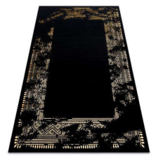 My carpet company kft Modern GLOSS szőnyeg 408C 86 elegáns, glamour, art deco fekete / arany 140x190 cm lakástextília