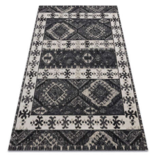 My carpet company kft Modern szőnyeg MUNDO E0651 etnikai szabadtéri bézs / fekete 180x270 cm lakástextília