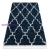 My carpet company kft Szőnyeg BERBER UNION 3488 Lóhere Marokkói Trellis kék / krém Rojt shaggy 180x270 cm