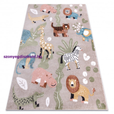 My carpet company kft Szőnyeg FUN Africa gyerekeknek, állatok, Afrika bézs 140x190 cm lakástextília
