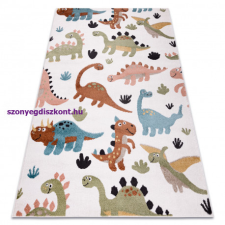 My carpet company kft Szőnyeg FUN Dino gyerekeknek, Dinoszauruszok krém 120x170 cm lakástextília