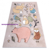My carpet company kft Szőnyeg FUN Forester gyerekeknek, állatok, erdei bézs 200x290 cm