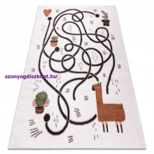 My carpet company kft Szőnyeg FUN Game gyerekeknek, játék, láma krém 80x150 cm lakástextília