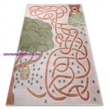 My carpet company kft Szőnyeg FUN Honey gyerekeknek, medve, méhek bézs 140x190 cm lakástextília