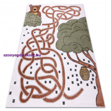 My carpet company kft Szőnyeg FUN Honey gyerekeknek, medve, méhek krém 80x150 cm lakástextília