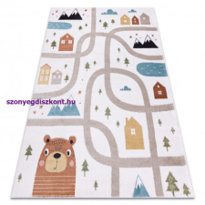 My carpet company kft Szőnyeg FUN Polar gyerekeknek, utcák, erdő, krém 200x290 cm lakástextília