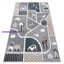 My carpet company kft Szőnyeg FUN Strade gyerekeknek, utca, város szürke 160x220 cm lakástextília