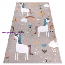 My carpet company kft Szőnyeg FUN Sweety gyerekeknek, egyszarvú, szivárvány bézs 80x150 cm lakástextília